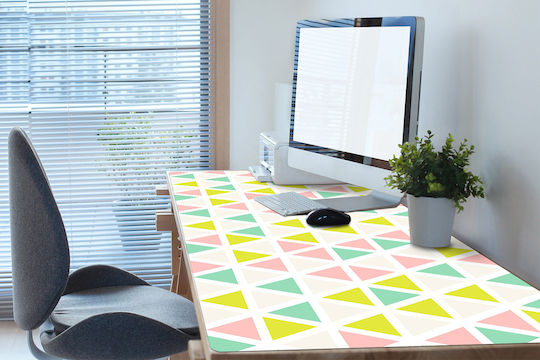 Surface Mat Keyboard Mouse Colored Triangles 100x50 Cm
