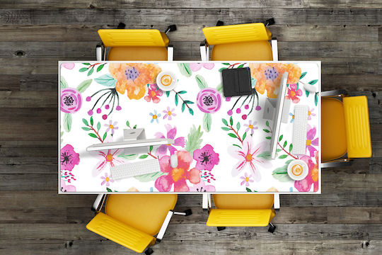 Tăvi Pentru Birou Organizare Tastatură Mouse Design Floral 100x50 Cm