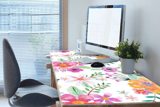 Tăvi Pentru Birou Organizare Tastatură Mouse Design Floral 100x50 Cm