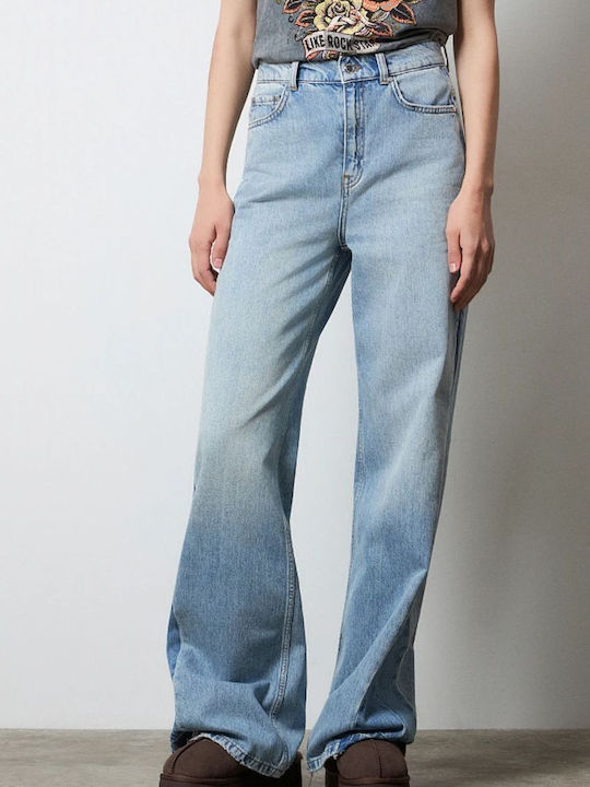 Erika High Waist Women's Jean Trousers Blue Denim