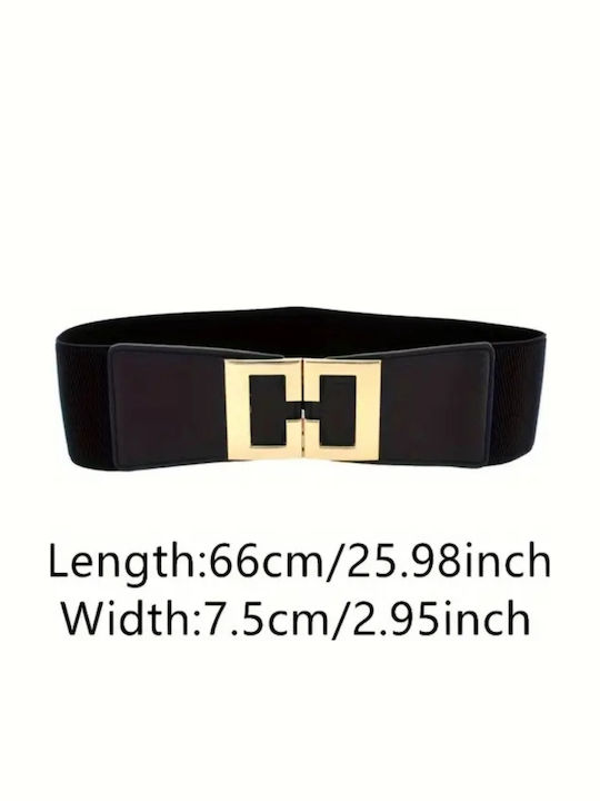 Elastisch Damen Gürtel Schwarz