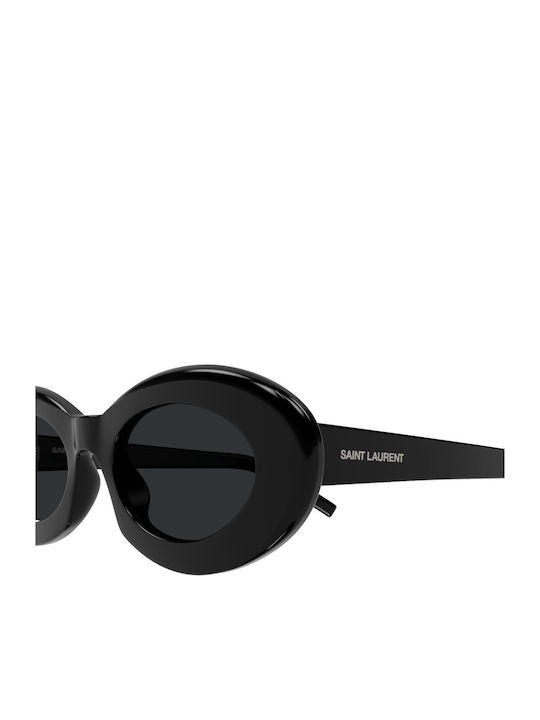 Ysl Women's Sunglasses with Black Plastic Frame and Black Lens SL 594 008