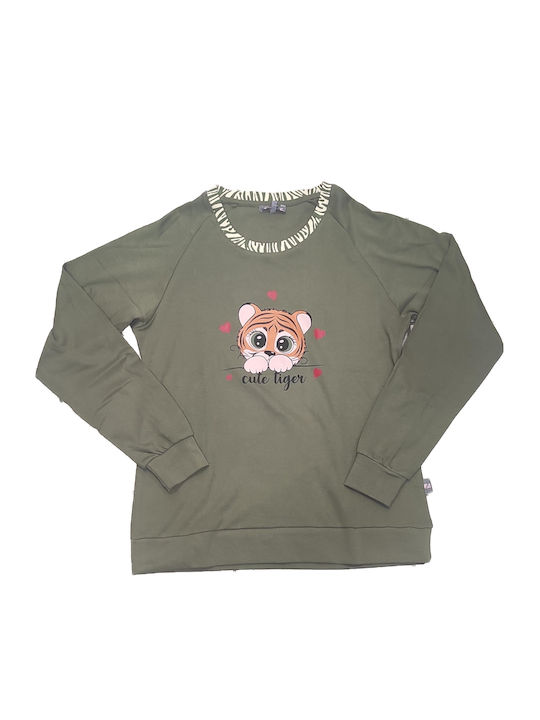 Apple Boxer Winter Women's Pyjama Set Khaki