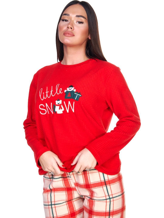 Comfort Winter Women's Pyjama Set Red