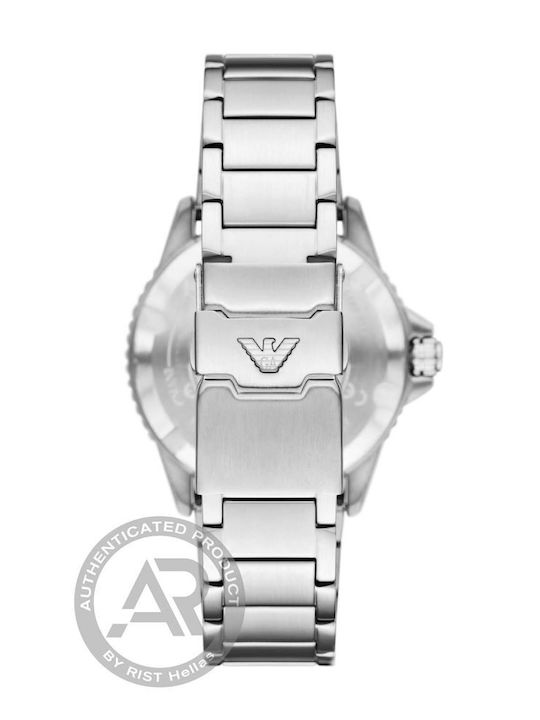 Emporio Armani Explorer Men's Watch Solar with Silver Metal Bracelet