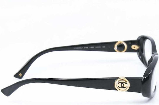 Chanel Plastic Eyeglass Frame Black 3156 622