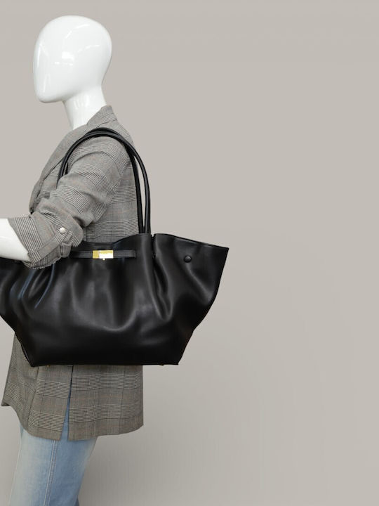 Leather Women's Tote Bag Black