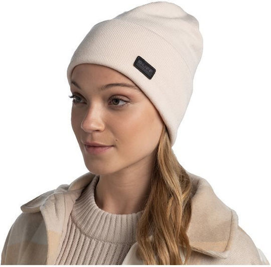 Niels Beanie Unisex Σκούφος Πλεκτός σε Εκρού χρώμα