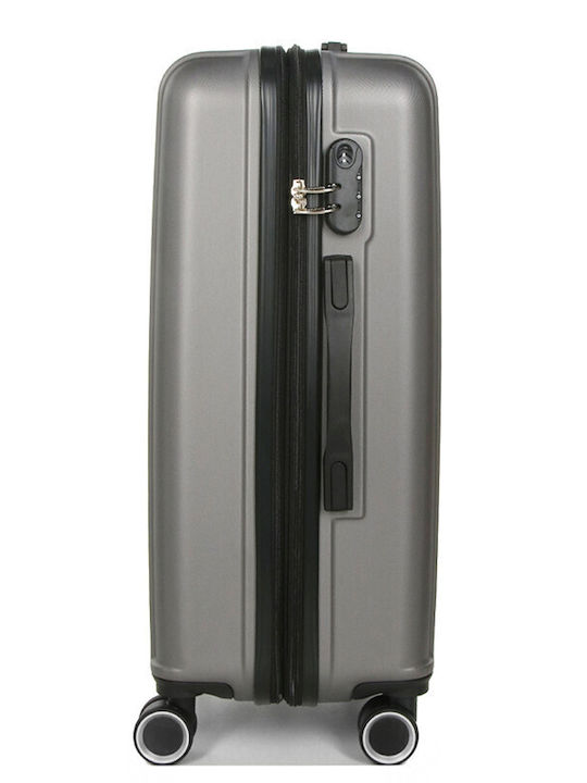 WORLDLINE Kabinenreisekoffer Hartschalen Grey mit 4 Räder Höhe 55cm