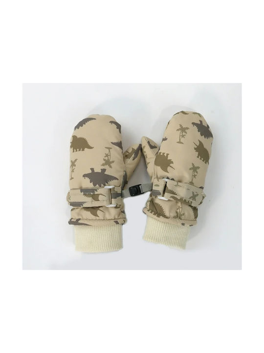 Brims and Trims Mittens Kids Ski & Snowboard Gloves Beige