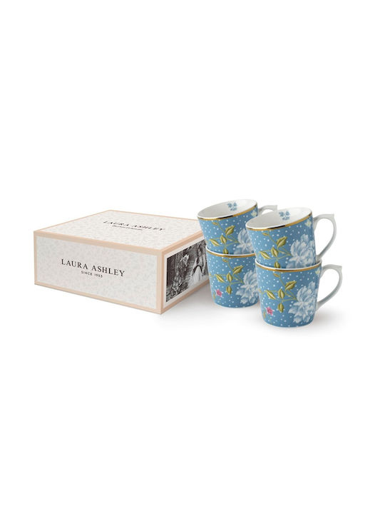 Set Porcelain Mugs Seaspray Uni 32cl Set 4 Pieces Laura Ashley Heritage La182792 00053353