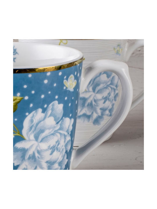 Set Porcelain Mugs Seaspray Uni 32cl Set 4 Pieces Laura Ashley Heritage La182792 00053353