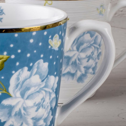 Set Porcelain Mugs Seaspray Uni 32cl Set 4 Pieces Laura Ashley Heritage La182792 00053353