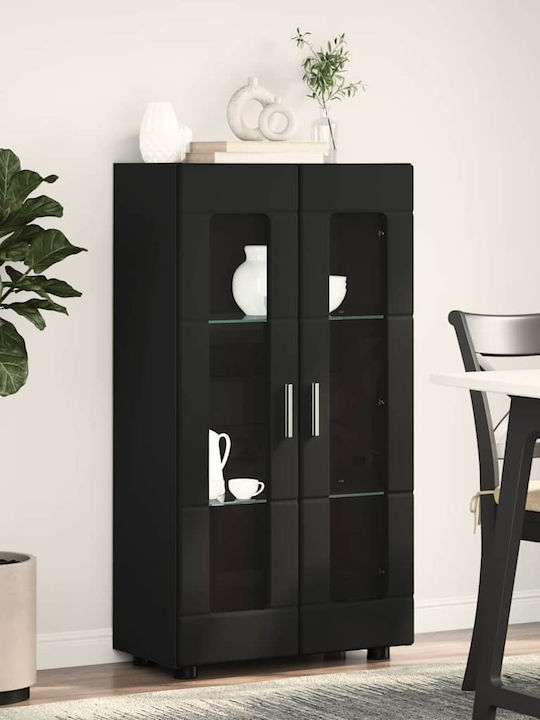 Unitate TV pentru sufragerie Negru L55.5xA29xÎ100cm