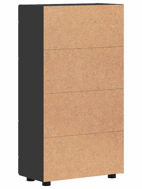Unitate TV pentru sufragerie Negru L55.5xA29xÎ100cm