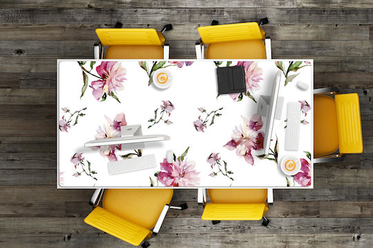 Covoraș Decorativ De Birou Protecție Suprafață Bujor 120x60 Cm