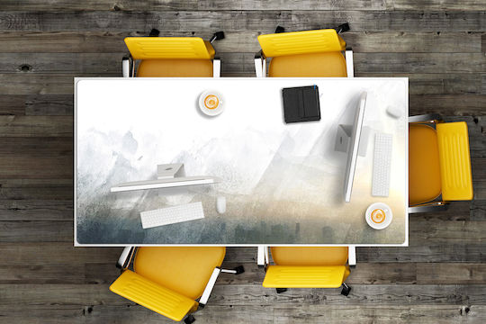 Decorative Protective Desk Pad Home Office Fuji Landscape 120x60 Cm