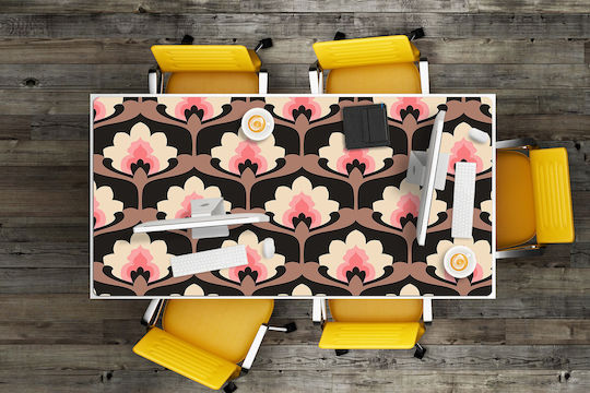 Tulup Σουμέν Γραφείου Dekoratives Schutzstück Home Office Blumenmuster 120x60 Cm
