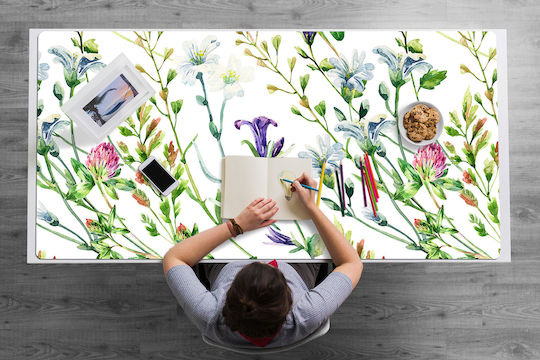 Decorative Desk Pad Home Office Wild Flowers 100x50 Cm