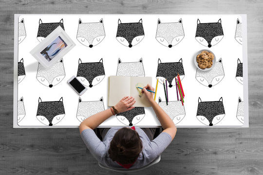 Covoraș Decorativ Pentru Suprafețe De Birou Model În Limba Vulpii 120x60 Cm