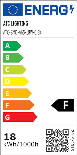 ATC LED Glühbirne 18W 133mm für E27 Fassung und Form A65 Kühles Weiß 1850lm