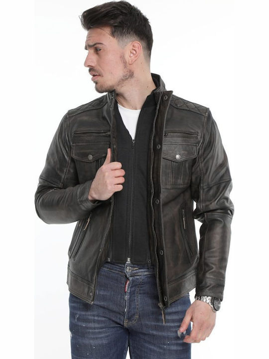 Leather Jacket Biker Black