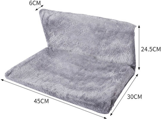 Cat Hammock & Window Bed L-shape M45xW30xH24.5cm Velvet Fabric Metal Frame Beige