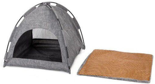 Nobleza Cat and Small Dog Nest Tent Shape Gray 40x40x36h Cm