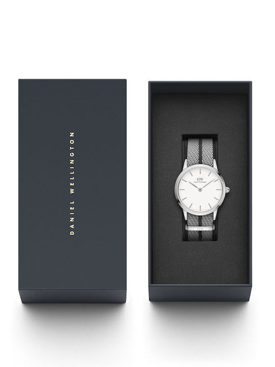 Daniel Wellington Γυναικείο Ρολόι 26mm Μπαταρίας με Γκρι Μεταλλικό Μπρασελέ