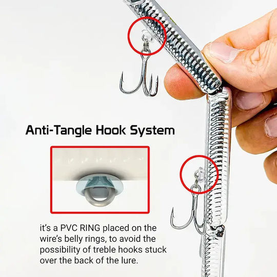 Τεχνητό Jack Fin Stylo Jointed 150 Silver Bait