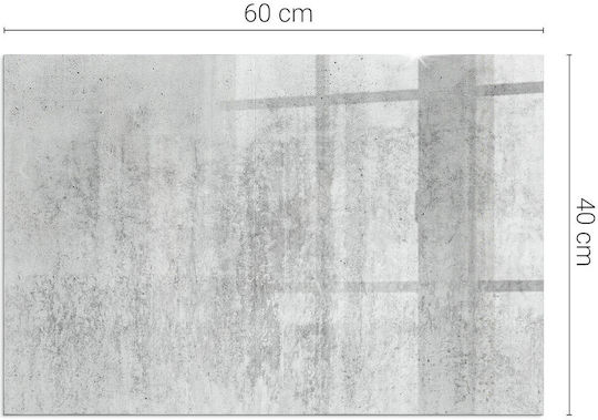 Tempered Glass Floor With Raw Concrete Texture 60x40 Cm