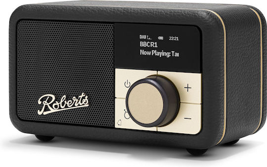 Roberts Revival Petite 2 Tabletop Radio Rechargeable DAB+ with Bluetooth Black