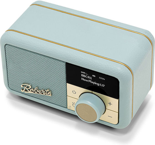 Roberts Revival Petite 2 Tabletop Radio Rechargeable DAB+ with Bluetooth Duck Egg Blue