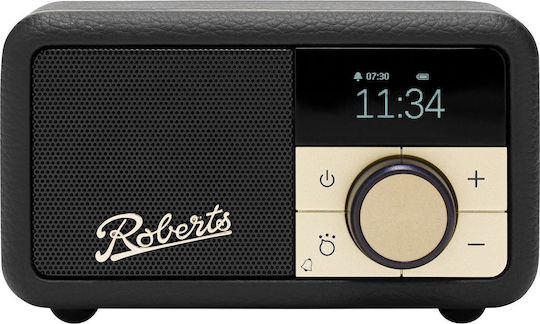 Roberts Revival Petite 2 Tabletop Radio Rechargeable DAB+ with Bluetooth Black