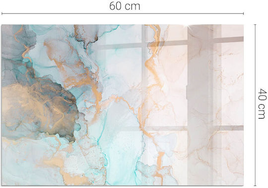 Placă Din Sticlă Securizată Față Șemineu Design Abstract Fluid 60x40 Cm