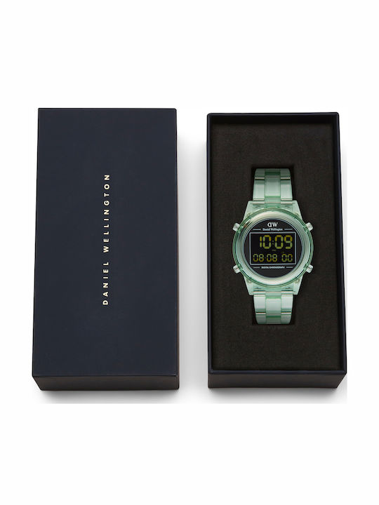 Daniel Wellington Ψηφιακό Ανδρικό Ρολόι 36mm Μπαταρίας σε Διάφανο Χρώμα