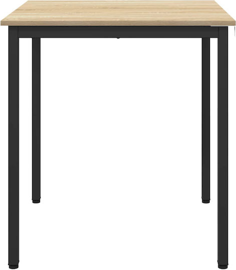 Sonoma Dining Room Table Wooden with Metal Frame Grey 70x70x75cm