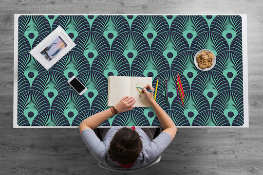 Dekorative Schreibtischunterlage Home Office Neongrünes Design 100x50 cm