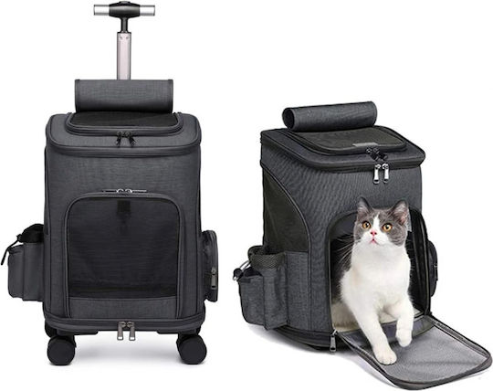 Denik Pets Dog/Cat Carrying Gray Trolley L49xW33xH26cm