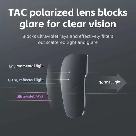Rockbros Γυαλιά Ποδηλασίας με Μαύρο Σκελετό και Polarized Φακούς