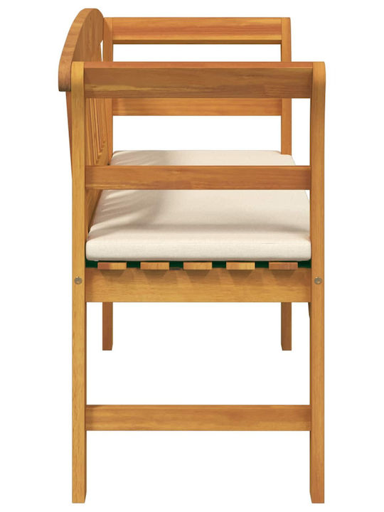 Bench Outdoor Wooden with Pillows 114x46x82.5cm