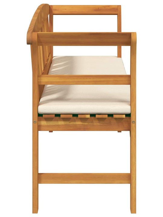 Bench Outdoor Wooden with Pillows 157x46x82.5cm
