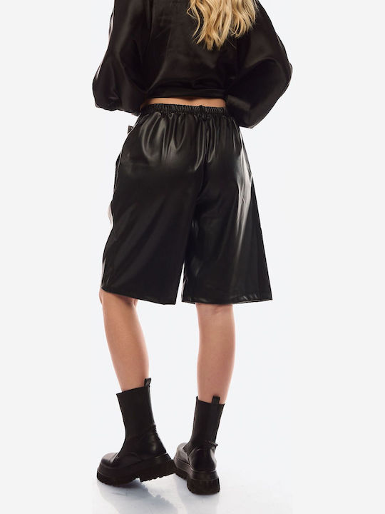 Femei Piele Pantaloni scurți Black