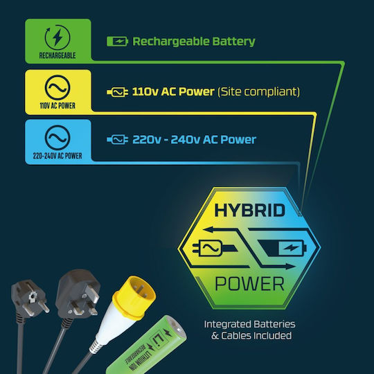 Nebo Rechargeable Work Light with Extension Cord LED IP54 with Brightness up to 8000lm
