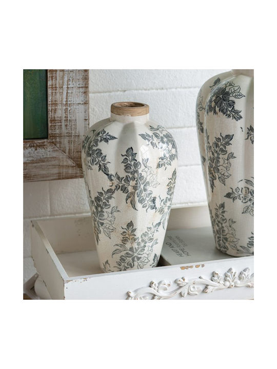 Artekko Decorative Vase Aging White 13x13x29.5cm