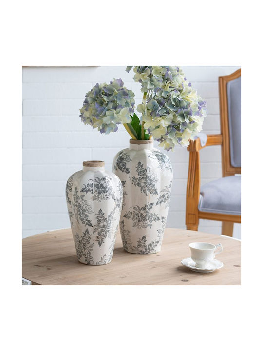 Artekko Decorative Vase Aging White 13x13x29.5cm