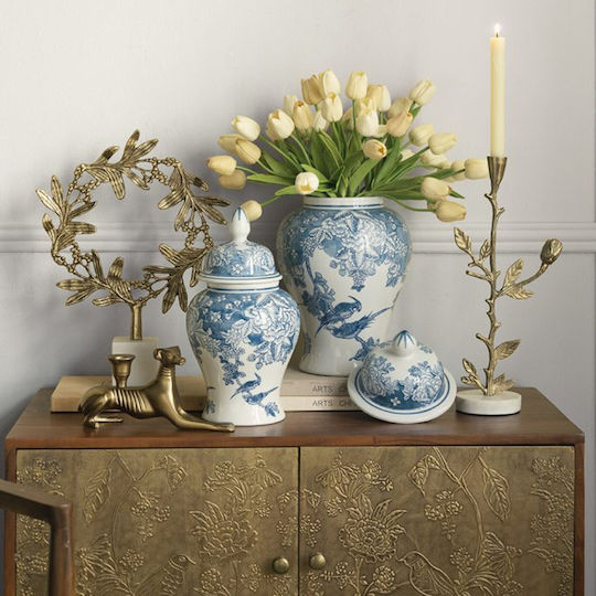 Artekko Decorative Vase Melania White 17x17x31.5cm
