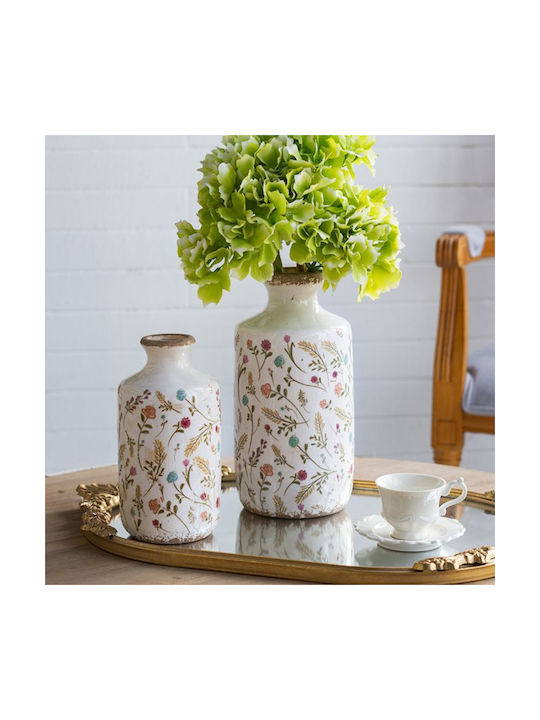 Artekko Decorative Vase Aging White 11x11x21cm