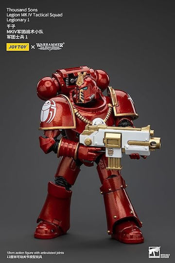 Warhammer The Horus Heresy Action Figure 1/18 Thousand Sons Legion Mk Iv Tactical Squad Legionary With Legion Vexilla 12 Cm