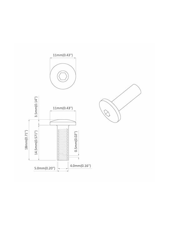 vidaXL Rivet 4mm